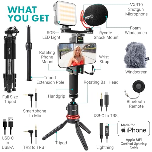 Movo iVlogger-PRO Vlogging Kit for Creators