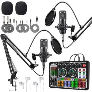 F999 Podcast Equipment Set with BM800 Microphone