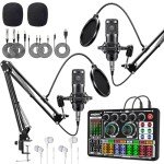 F999 Podcast Equipment Set with BM800 Microphone