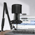 FIFINE USB Streaming Microphone Kit for Podcasting