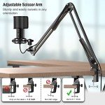 FIFINE USB Streaming Microphone Kit for Podcasting