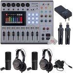 Zoom PodTrak P8 Podcast Recorder and Mic Bundle