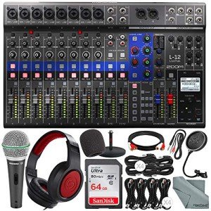 Zoom LiveTrak L-12 Digital Mixer Platinum Bundle