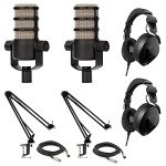 Rode PodMic Podcast Bundle with Boom Arm and Headphones