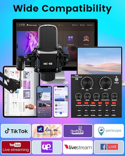 All-in-One Podcast Equipment Audio Interface Bundle