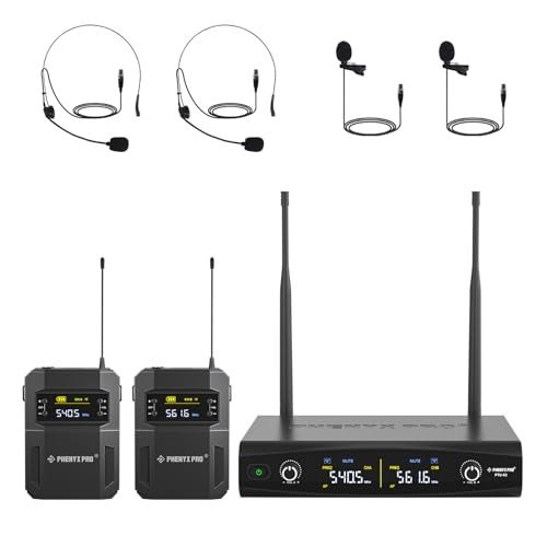 Phenyx Pro UHF Wireless Microphone System Set