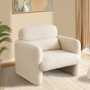 YOOBECH Comfy Beige Accent Sofa Chair