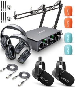Movo CastMic XLR Podcast Microphone Bundle
