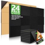 24 Pack Acoustic Foam Panels for Soundproofing