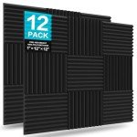 JBER 12 Pack Acoustic Foam Soundproofing Panels