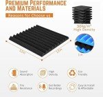 12-Pack High-Density Acoustic Foam Sound Panels