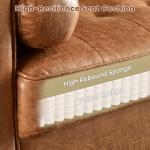 Ovios 70" Mid-Century Modern Suede Loveseat
