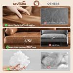 Ovios 70" Mid-Century Modern Suede Loveseat