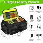 Large Capacity DJ Cable Bag with Pockets