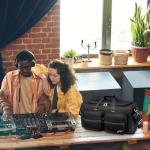 Large Capacity DJ Cable Bag with Pockets