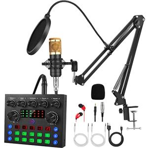 ALPOWL Podcast Equipment Bundle with Condenser Microphone