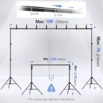 Adjustable 10x7ft Backdrop Stand Kit with Accessories