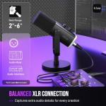 FIFINE XLR/USB Dynamic Podcast Microphone with RGB
