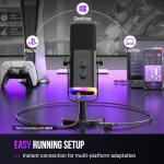 FIFINE XLR/USB Dynamic Podcast Microphone with RGB