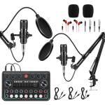 Znclces Podcast Equipment Bundle for 2 Podcasters