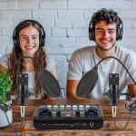 Znclces Podcast Equipment Bundle for 2 Podcasters