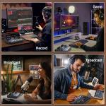 Znclces Podcast Equipment Bundle for 2 Podcasters