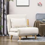 2-in-1 Convertible Sofa Bed with Adjustable Backrest
