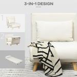 2-in-1 Convertible Sofa Bed with Adjustable Backrest