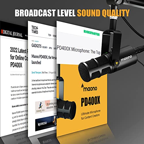 MAONO PD400X USB/XLR Dynamic Podcast Microphone