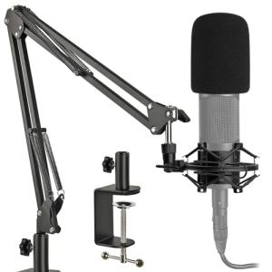 Professional Mic Stand with Shock Mount and Pop Filter