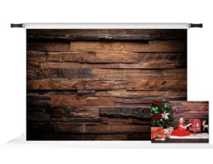 Rustic Brown Wood Photography Backdrop 7x5ft