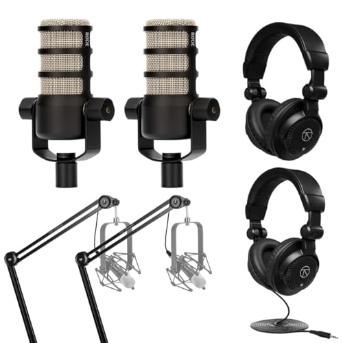Rode PodMic Bundle with Broadcast Arms and Headphones