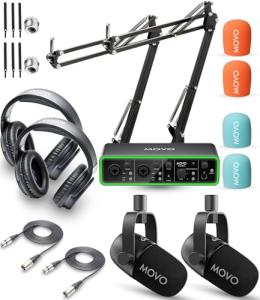 Movo CastMic XLR Podcast Microphone Bundle
