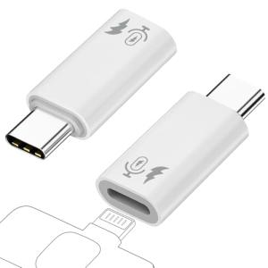 USB C to Lightning Microphone Adapter - 2 Pack