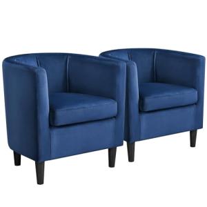 Yaheetech Modern Velvet Accent Chair Set of 2