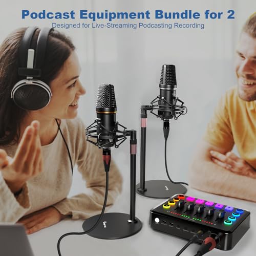 Podcast Bundle: XLR Mic, Audio Interface, Bluetooth