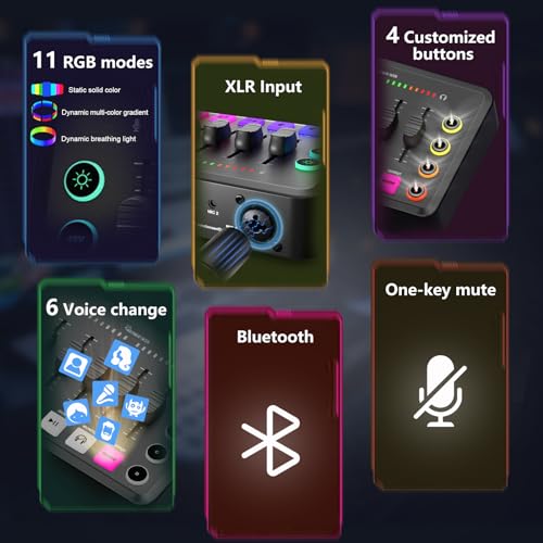 Podcast Bundle: XLR Mic, Audio Interface, Bluetooth
