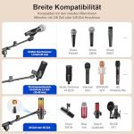 ZOMON Microphone Stand, Tripod Boom Arm Floor Mic Stand Height Adjustable Heavy Duty with Carrying Bag 2 Mic Clips 3/8" to 5/8" Adapter for Singing Podcast for Blue Yeti Shure SM58 SM48 Samson Q2U