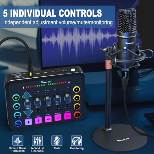 Podcast Bundle: XLR Mic, Audio Interface, Bluetooth