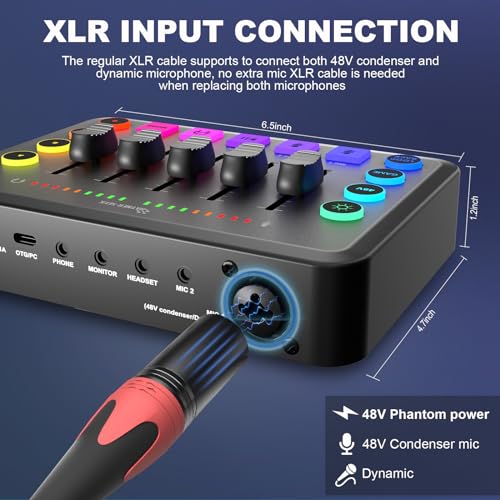 Podcast Bundle: XLR Mic, Audio Interface, Bluetooth