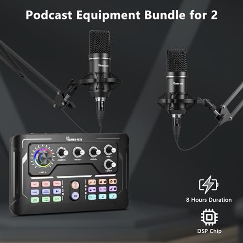 Podcast Equipment Bundle: Mixer & 3.5mm Microphone