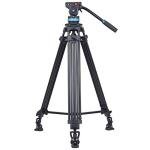 SIRUI AM-25S Video Tripod, 74.8" Professional Heavy Duty Tripod with Adjustable Damping Fluid Head for Camcorder, Cameras, DSLR, 360° Pan & +90°/-75° Tilt, Quick Release Plate, Max Load 22.0lb