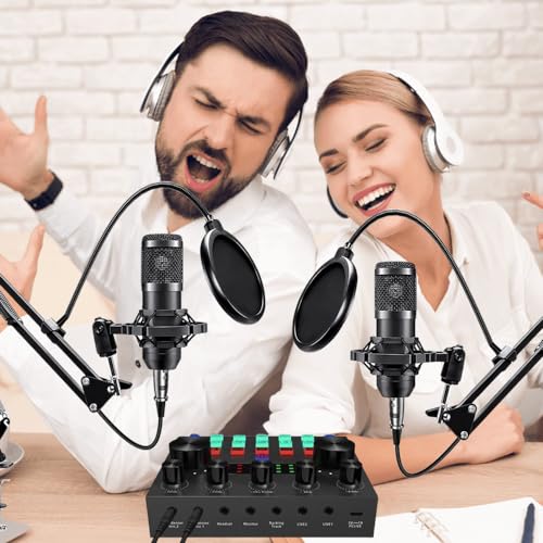 Podcast Equipment Bundle: V8s Mixer & BM-800 Microphone