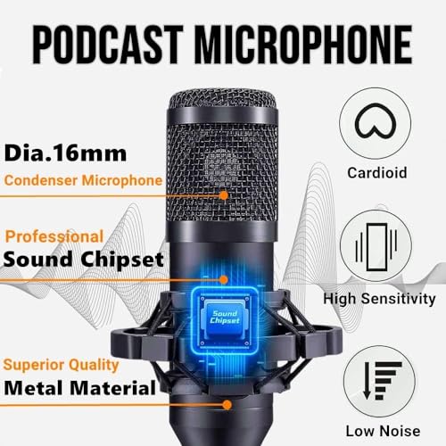 Podcast Equipment Bundle: V8s Mixer & BM-800 Microphone