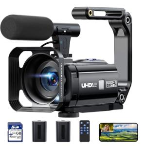 5K Dual Lens Vlogging Camera with Microphone & Tripod