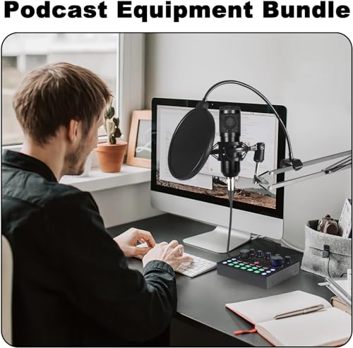 Podcast Equipment Bundle: V8s Mixer & BM-800 Microphone