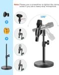 BILIONE Adjustable 3-in-1 Desktop Microphone Stand