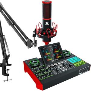 Podcast Equipment Bundle: USB Audio Interface & Microphone