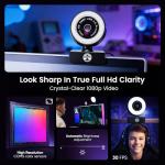 Streaming Kit: Webcam, Microphone, & LED Light