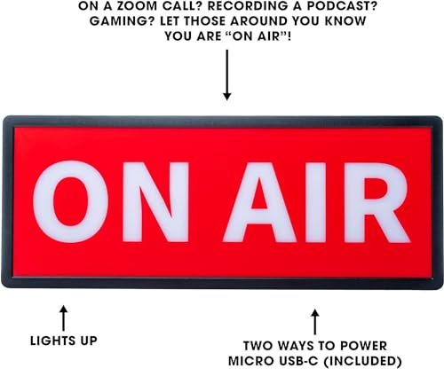 LED Retro On Air Sign for Podcasting & Streaming